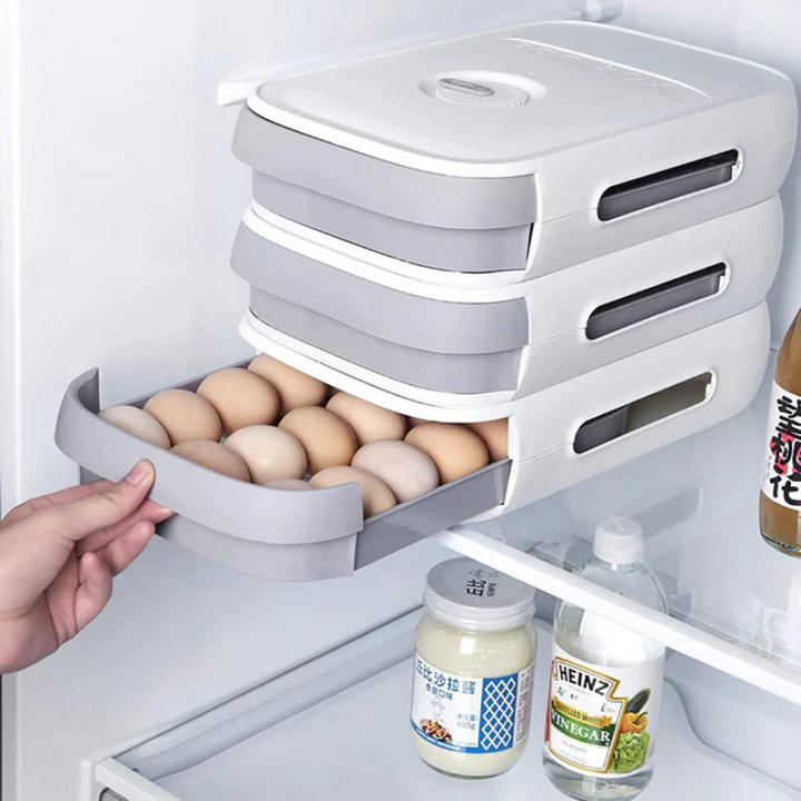 Lisslune | FridgeNest Egg Drawer – Organization & Freshness for 20 Eggs