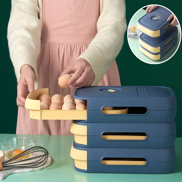 Lisslune | FridgeNest Egg Drawer – Organization & Freshness for 20 Eggs