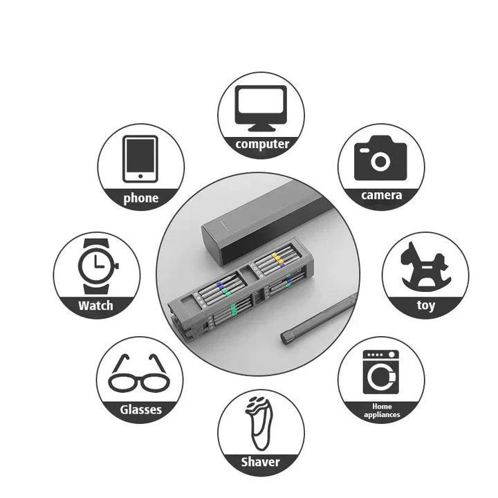 Lisslune | Professional screwdriver set with 24 bits for precision work