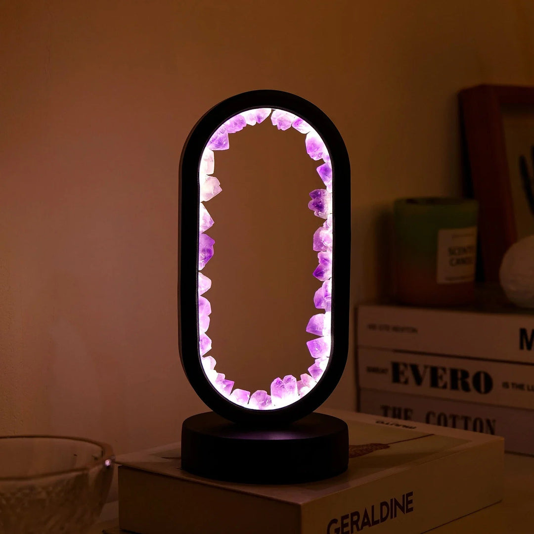 Lisslune | CrystalGlow – Handmade amethyst atmospheric lamp for relaxation and peace