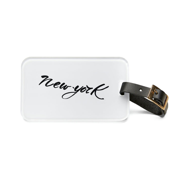 Lisslune | Personalized Premium Acrylic Luggage Tags with Adjustable Leather Strap