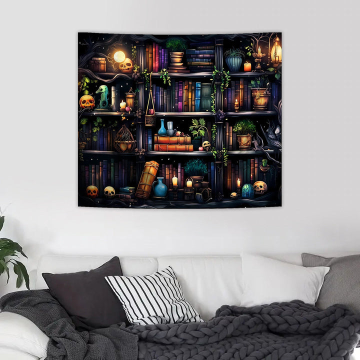 Lisslune | Skeleton Horror Halloween Tapestry