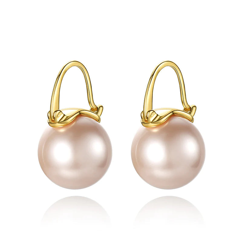 Lisslune | Black Pearl Earrings  Available in White Champagne Grey Gold and Black  Pearl Dangle Earrings