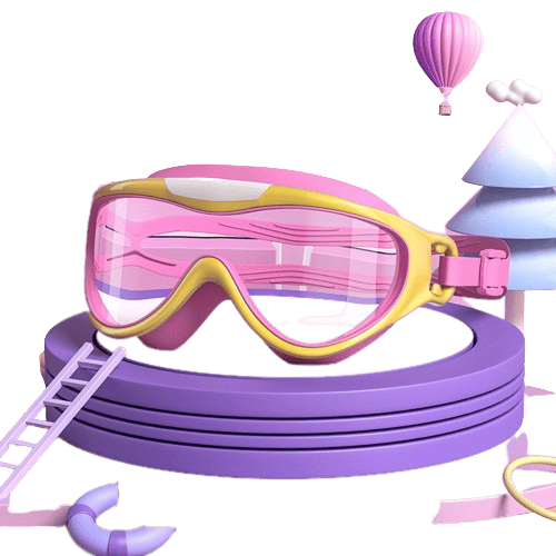 Lisslune | HD children's large frame waterproof and anti-fog swimming goggles