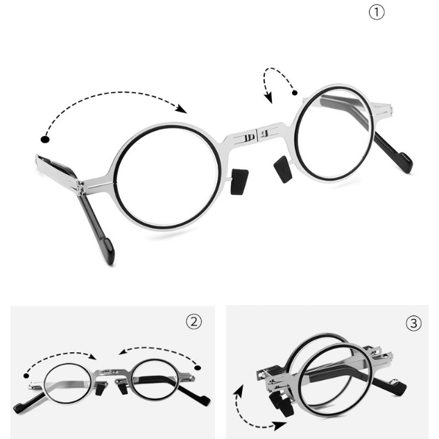 Lisslune | Ultra Light Titanium Material Screwless Foldable Reading Glasses