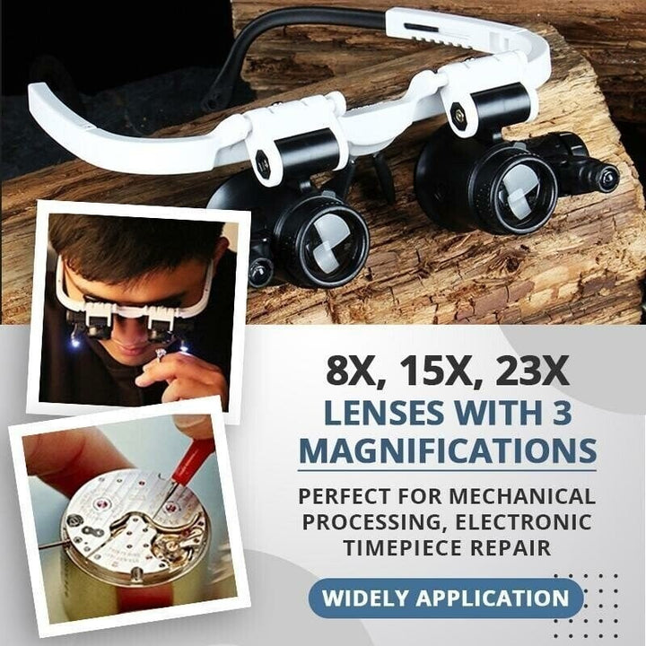 Lisslune | LED Glasses Magnifier 8x 15x 23x
