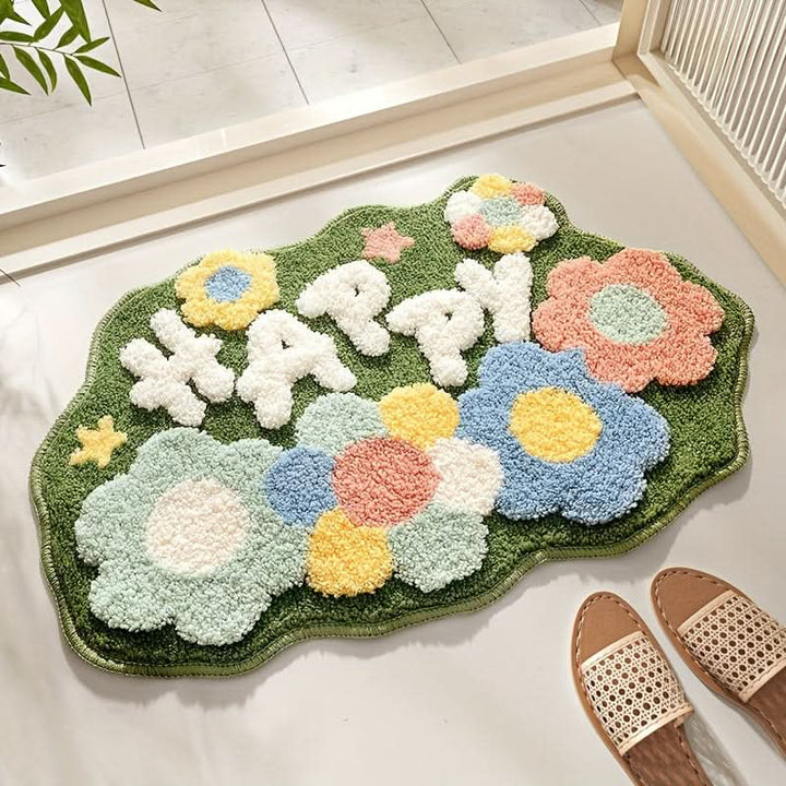 Lisslune | FlorSoft - Extra absorbent bath mat with floral pattern