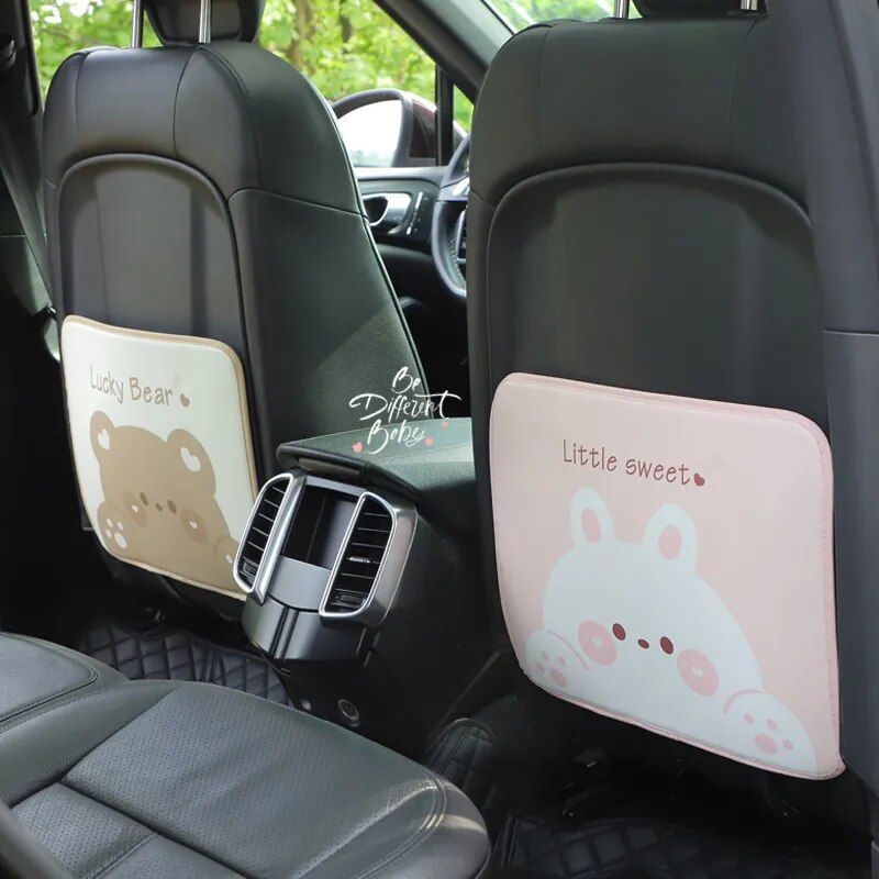 Lisslune | Waterproof cartoon bear & rabbit car seat back protector for children