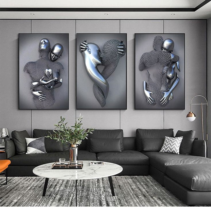 Lisslune | Artizone Silver Canvas Painting