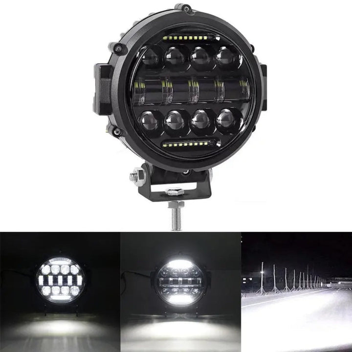 Lisslune | High Power LED Driving Light 7" | Long-Range Car & 4x4 Spotlight