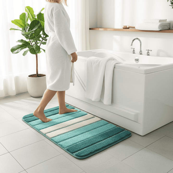 Lisslune | ECOFLOOR – Non-Slip Organic Bath Mat for Luxurious Bathroom Comfort