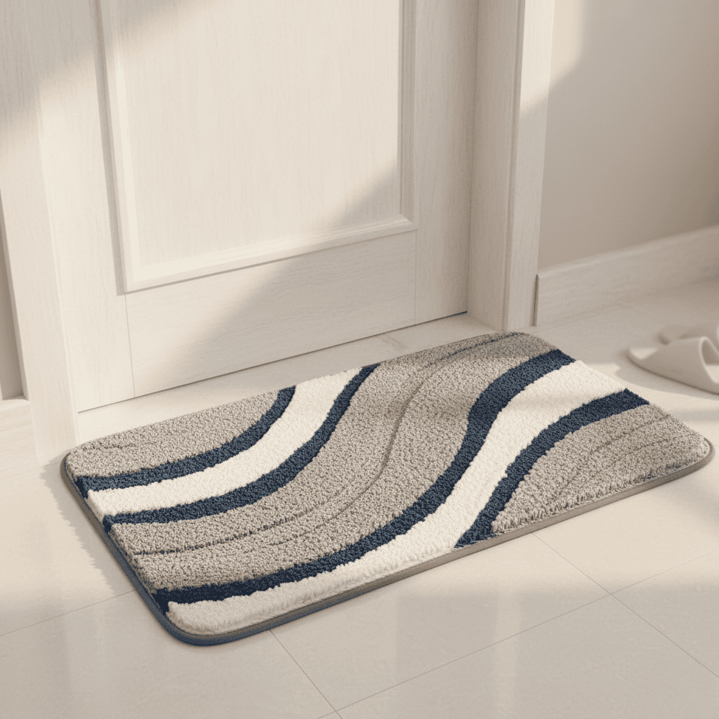Lisslune | ECOFLOOR – Non-Slip Organic Bath Mat for Luxurious Bathroom Comfort