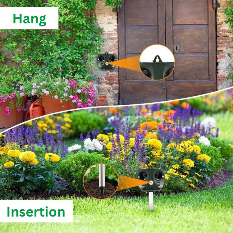 Lisslune | EcoSonic Guard – Ultrasonic Animal Repellent for Outdoor Use