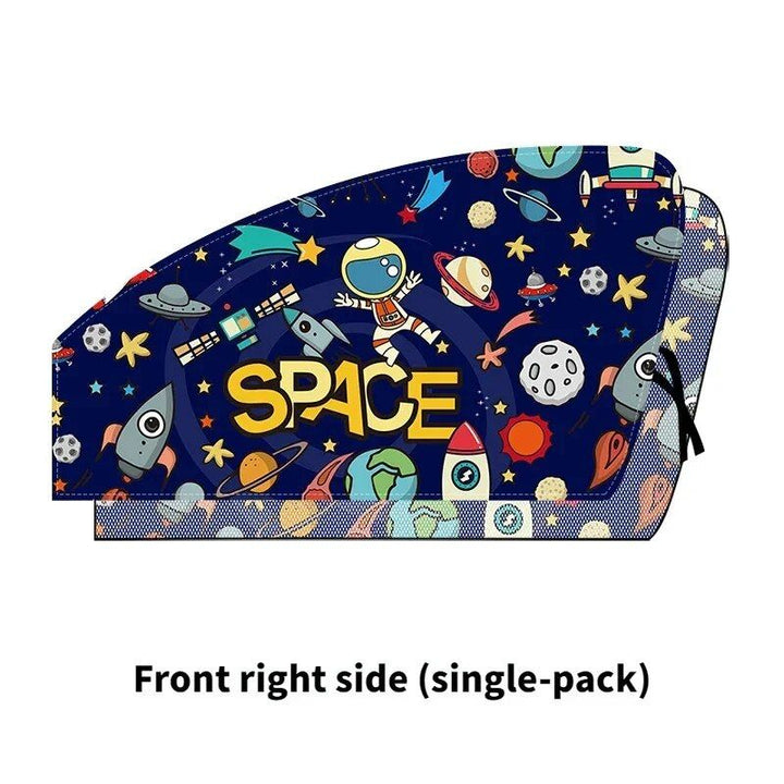 Lisslune | Universal Magnetic Car Side Screen Sunshade - Cartoon Curtain for Kids' Sun Protection and Thermal Insulation