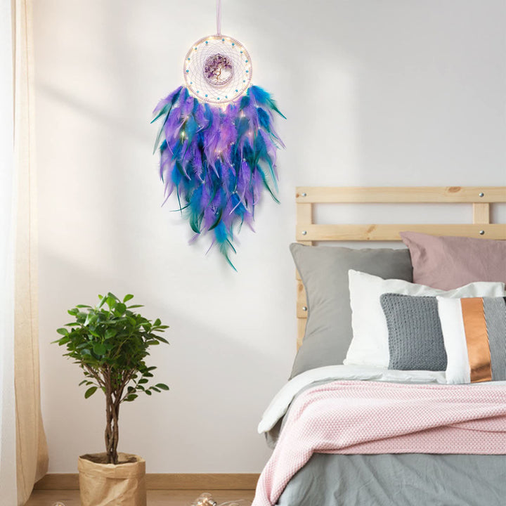 Lisslune | Frendorf Crystal Tree of Life Feather Glow Dreamcatcher