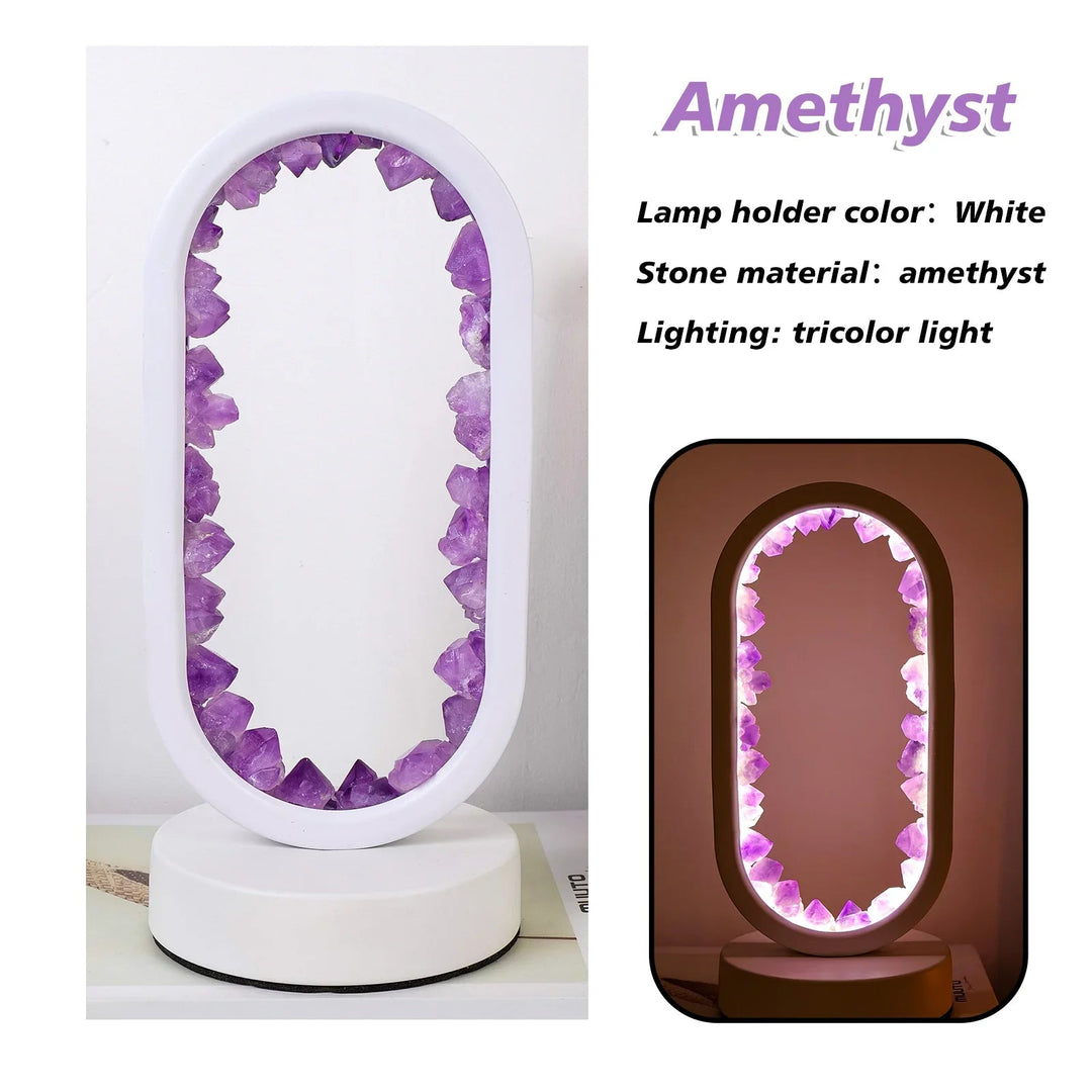 Lisslune | CrystalGlow – Handmade amethyst atmospheric lamp for relaxation and peace