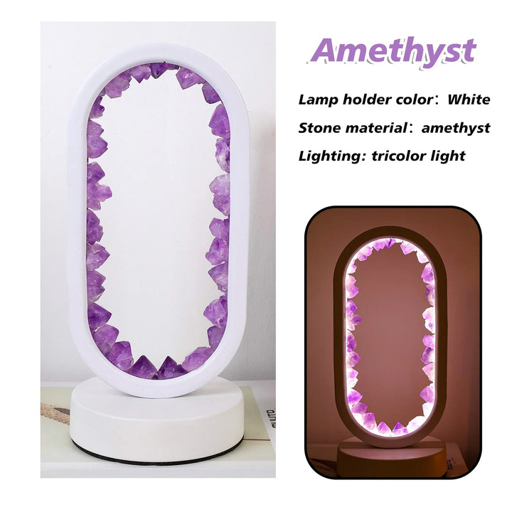 Lisslune | CrystalGlow – Handmade amethyst atmospheric lamp for relaxation and peace
