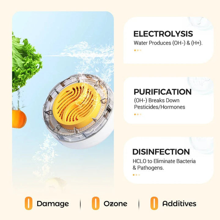 Lisslune | Wireless Waterproof Portable Food Cleaner & Purifier