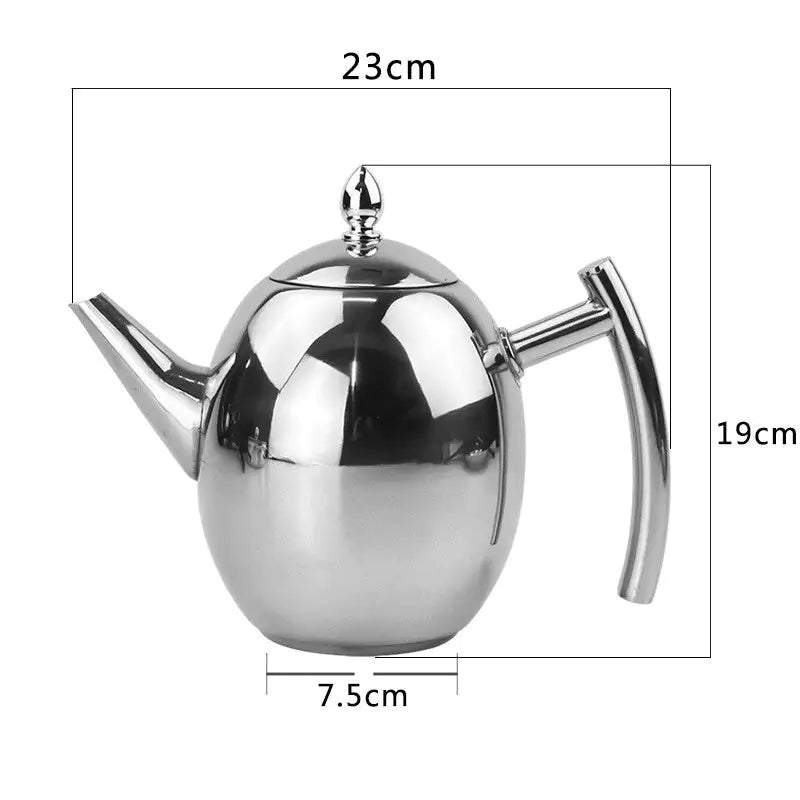 Lisslune | Stainless Steel Teapot with Strainer – TeaElegance