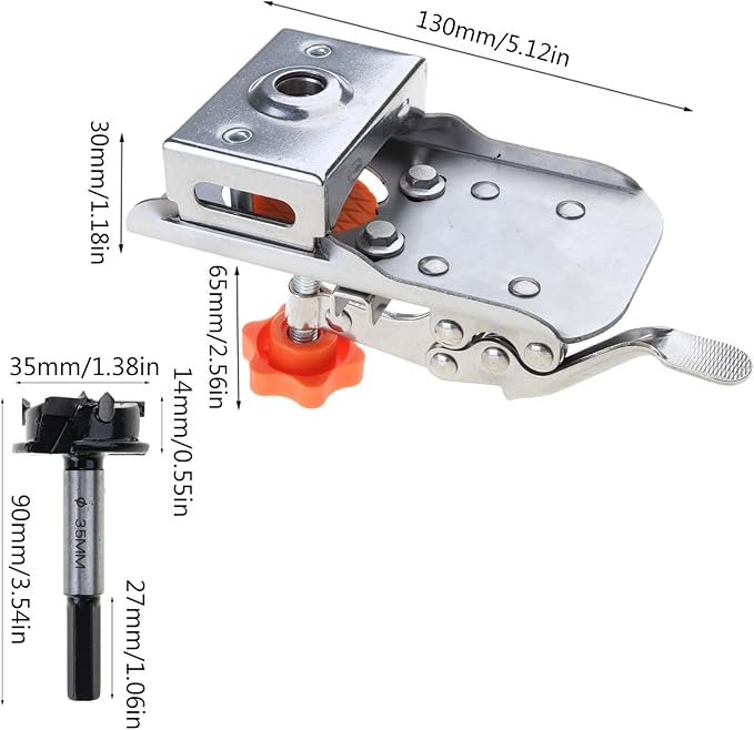 Lisslune | Woodworking 35mm Hinge Boring Jig Hole Opener Kit