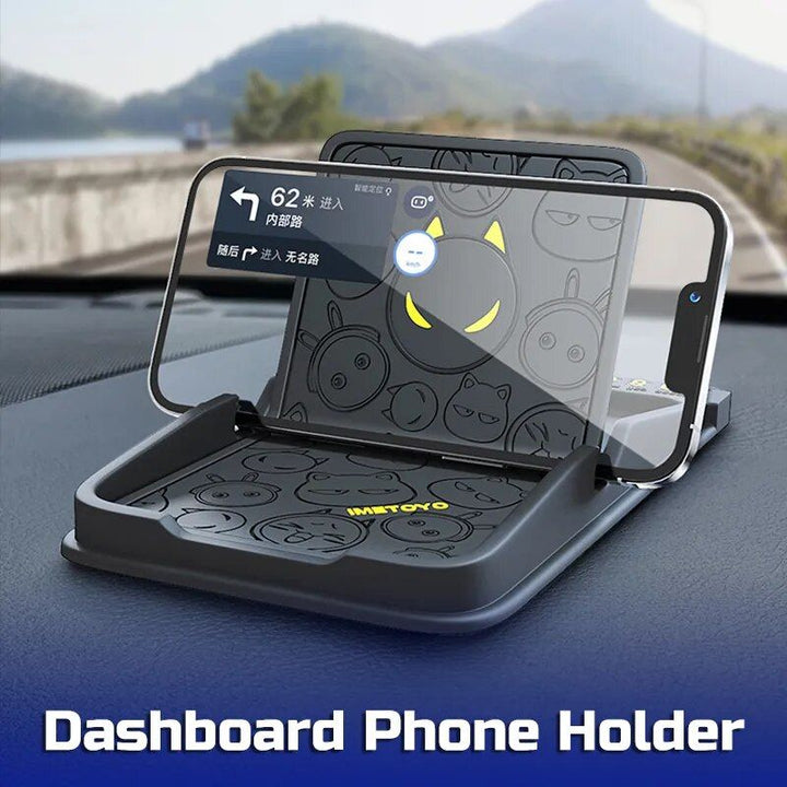 Lisslune | Universal 3-in-1 dashboard silicone phone holder with anti-slip GPS mat