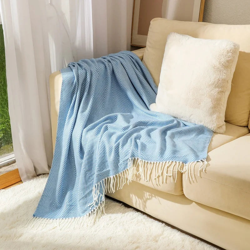 Lisslune | Luxurious cotton blanket for large sofas