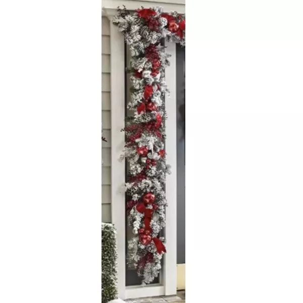 Lisslune | The Cordless Prelit Red And White Holiday Trim