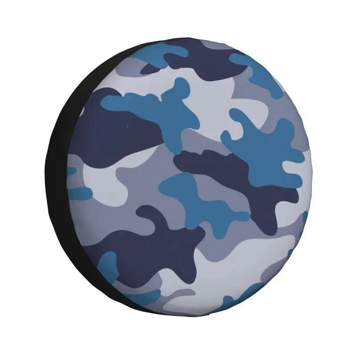 Lisslune | Rugged Camo Reserve Tire Cover – Black Orange Camouflage Wheel Protector for Off-Road Vehicles and Outdoor Vehicles