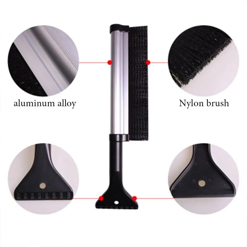 Lisslune | Expandable Car Ice Scraper with Snow Brush: Quick and Efficient Winter Cleaning