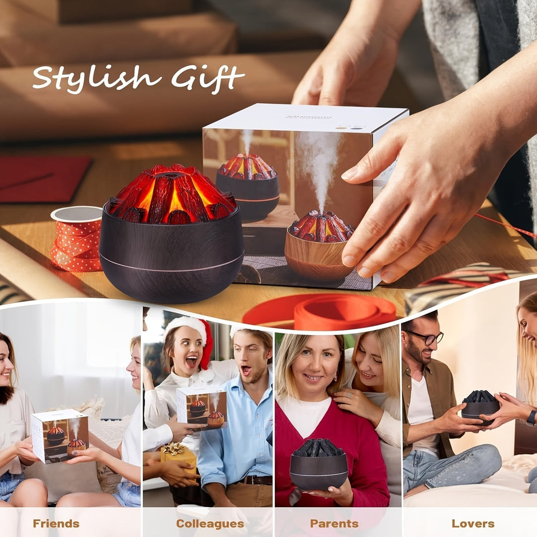 Lisslune | Fire Diffuser - Mini simulated charcoal fire air humidifier with realistic flame effect