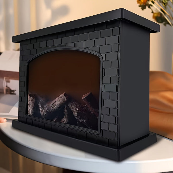 Lisslune | Cozy rectangular fireplace lantern stove lamp - Realistic simulation flame lights