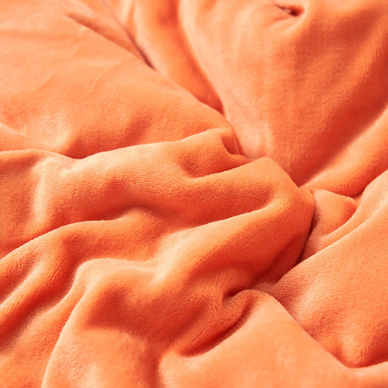 Lisslune | Solid thick double-sided velvet cube blanket