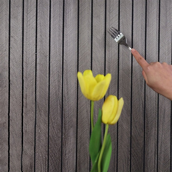 Lisslune | WoodLook Wall Panels – Self-Adhesive 3D PVC Wall Covering for Quick Living Effect