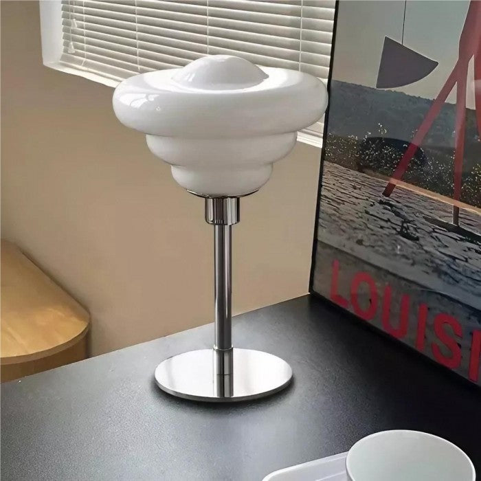 Lisslune | LumaRipple Table Lamp made of textured glass