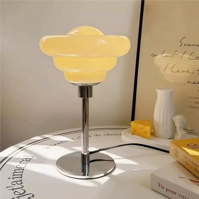 Lisslune | LumaRipple Table Lamp made of textured glass