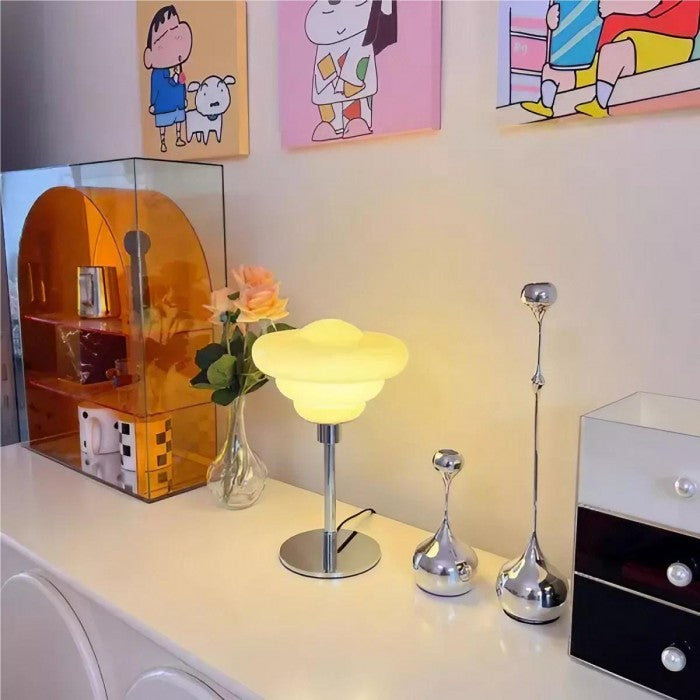 Lisslune | LumaRipple Table Lamp made of textured glass