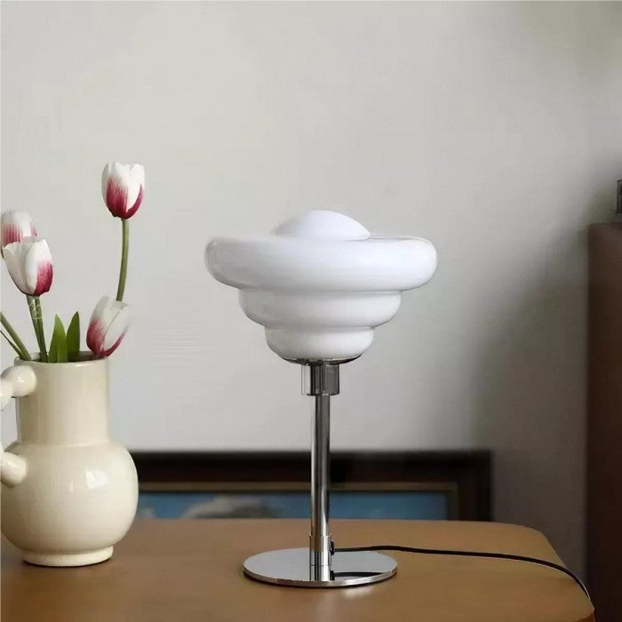 Lisslune | LumaRipple Table Lamp made of textured glass