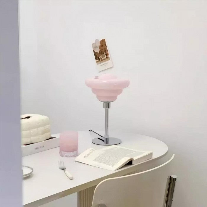 Lisslune | LumaRipple Table Lamp made of textured glass