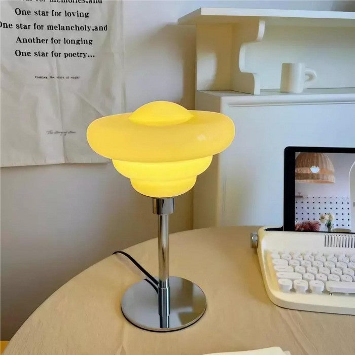 Lisslune | LumaRipple Table Lamp made of textured glass