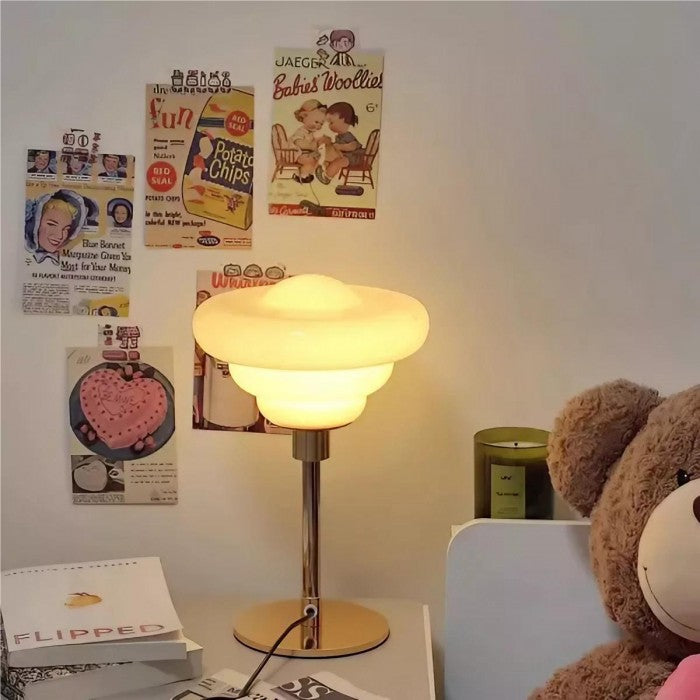 Lisslune | LumaRipple Table Lamp made of textured glass
