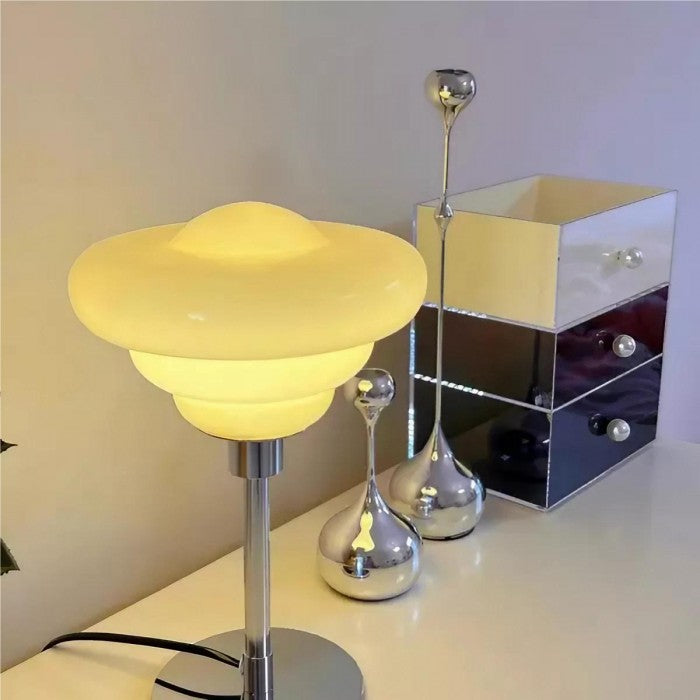Lisslune | LumaRipple Table Lamp made of textured glass
