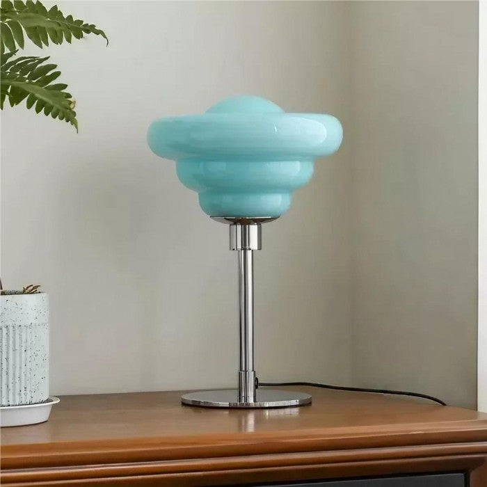 Lisslune | LumaRipple Table Lamp made of textured glass