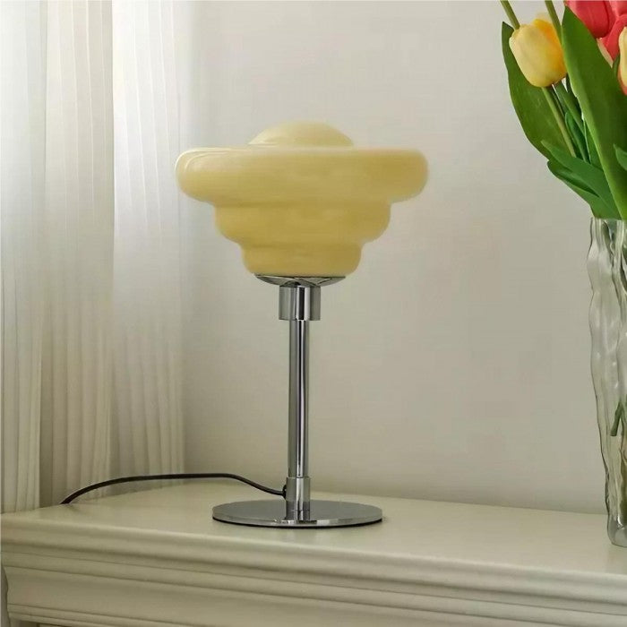 Lisslune | LumaRipple Table Lamp made of textured glass