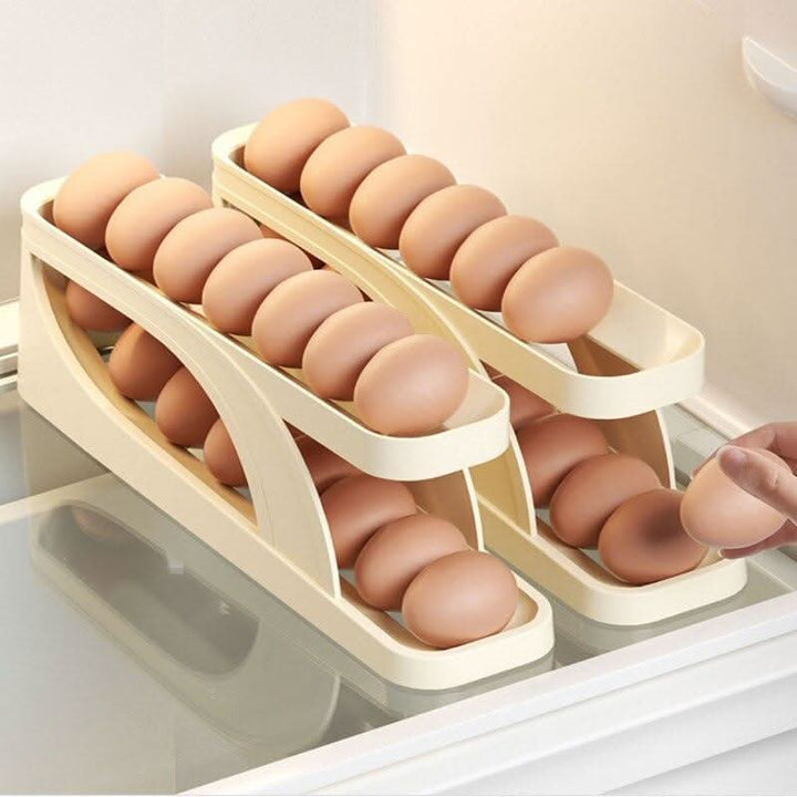 Lisslune | Automatic Rolling Egg Storage Rack for Fridge