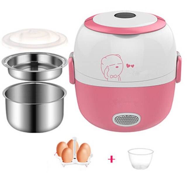 Lisslune | SteamMate Electric Lunch Box – Cooking, Steaming & Keeping Warm – 1L – 200W