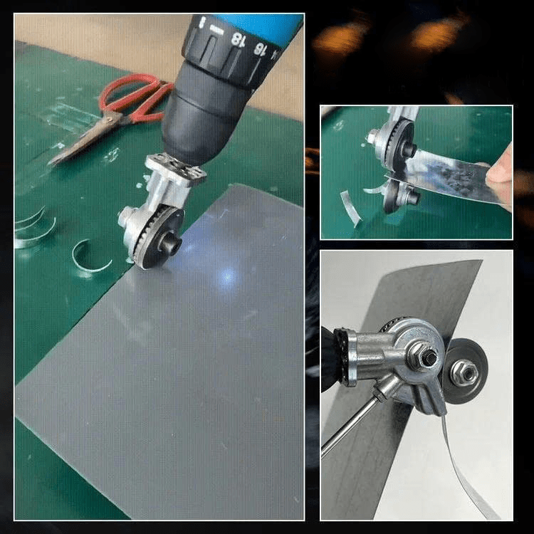 Lisslune | GyroCut – Drill Attachment for Safe & Effortless Sheet Metal Cutting