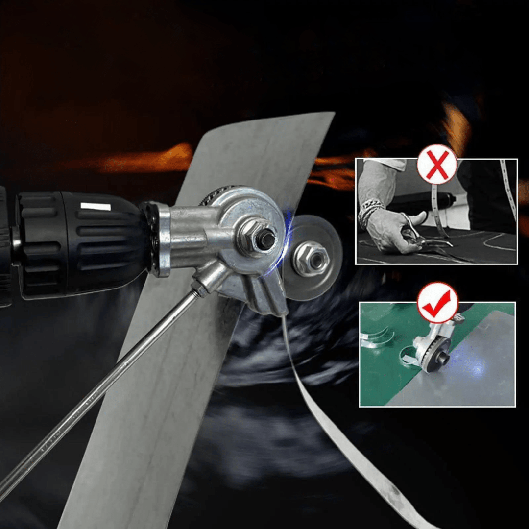 Lisslune | GyroCut – Drill Attachment for Safe & Effortless Sheet Metal Cutting