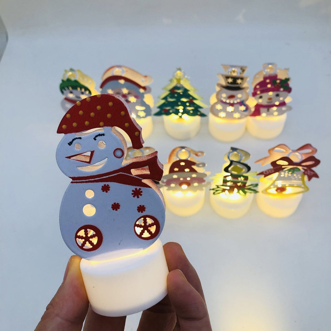 Lisslune | Electronic LED Christmas Candle Lamps - Set of 10 – Adorable Santa, Snowman & Tree Night Lights for Festive Home, Party, & Garden Décor