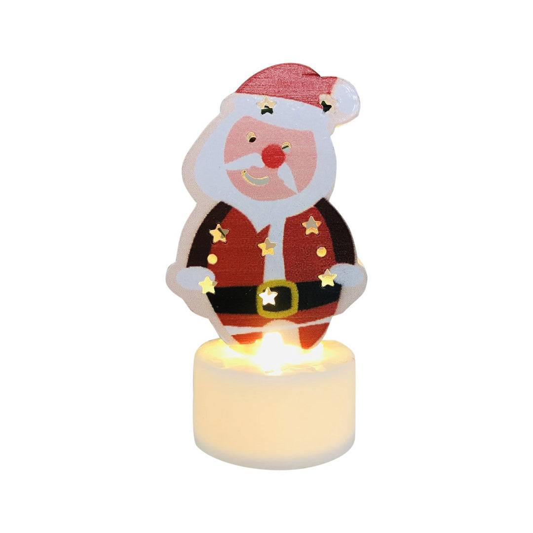 Lisslune | Electronic LED Christmas Candle Lamps - Set of 10 – Adorable Santa, Snowman & Tree Night Lights for Festive Home, Party, & Garden Décor