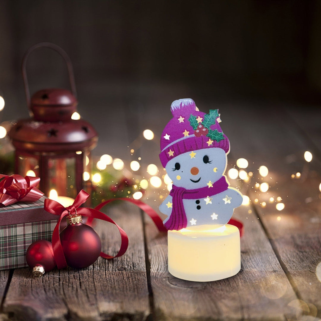 Lisslune | Electronic LED Christmas Candle Lamps - Set of 10 – Adorable Santa, Snowman & Tree Night Lights for Festive Home, Party, & Garden Décor